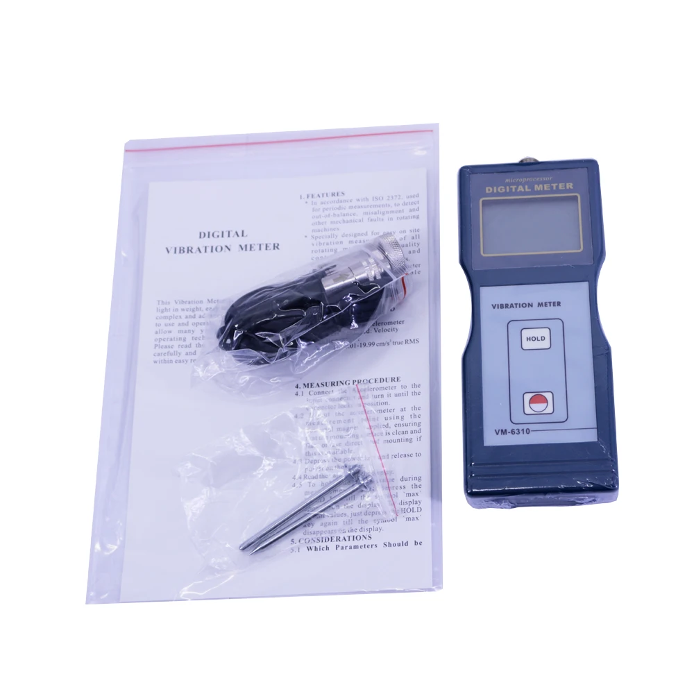 VM-6310 Digital Vibration Meter VM6310 Moving Machinery Velocity Tester 0.01mm/s~199.9mm/s