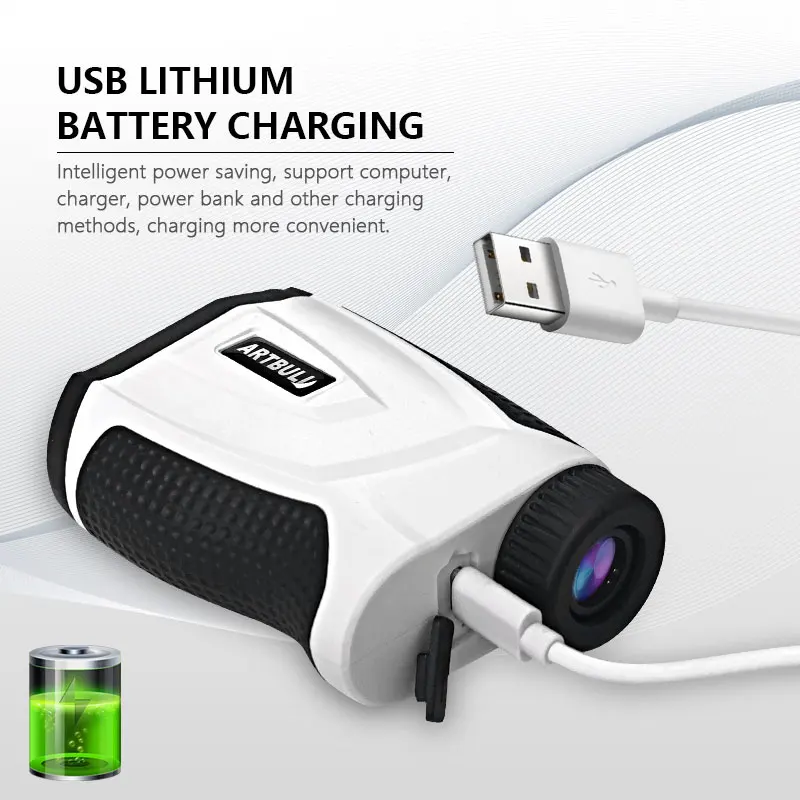 ARTBULL Rangefinder hunting Laser Distance Meter for Golf Rangefinder 600m with Magnetism Slope Flag-Lock vibration