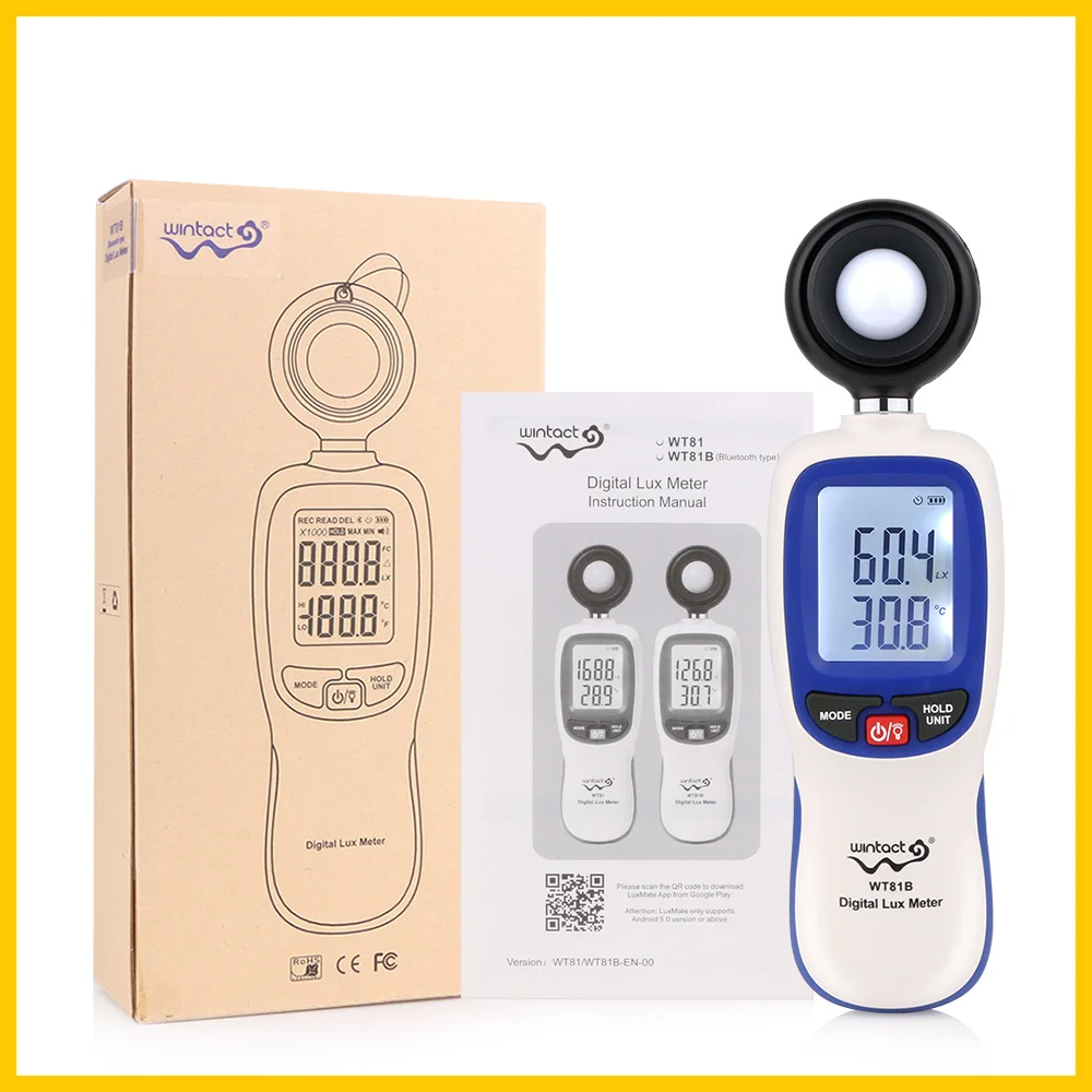 WINTACT Digital Luxmeter Mini Light Meter Environmental Testing Equipment Handheld Type illuminometer