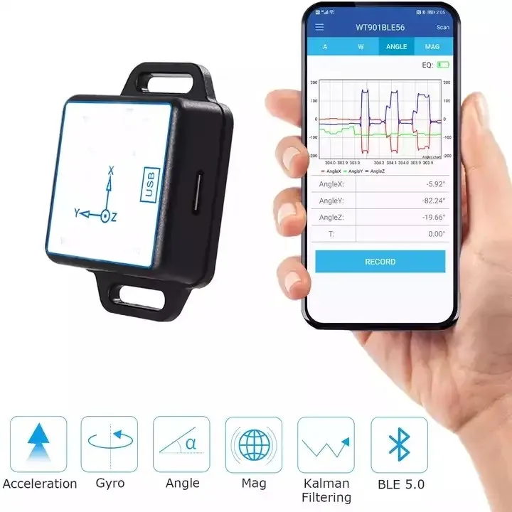 10-axis Blue Tooth Vibration Accelerometer Gyroscope MEMS Sensor Attitude Inclination Magnetic Field Measurement BWT901BCL