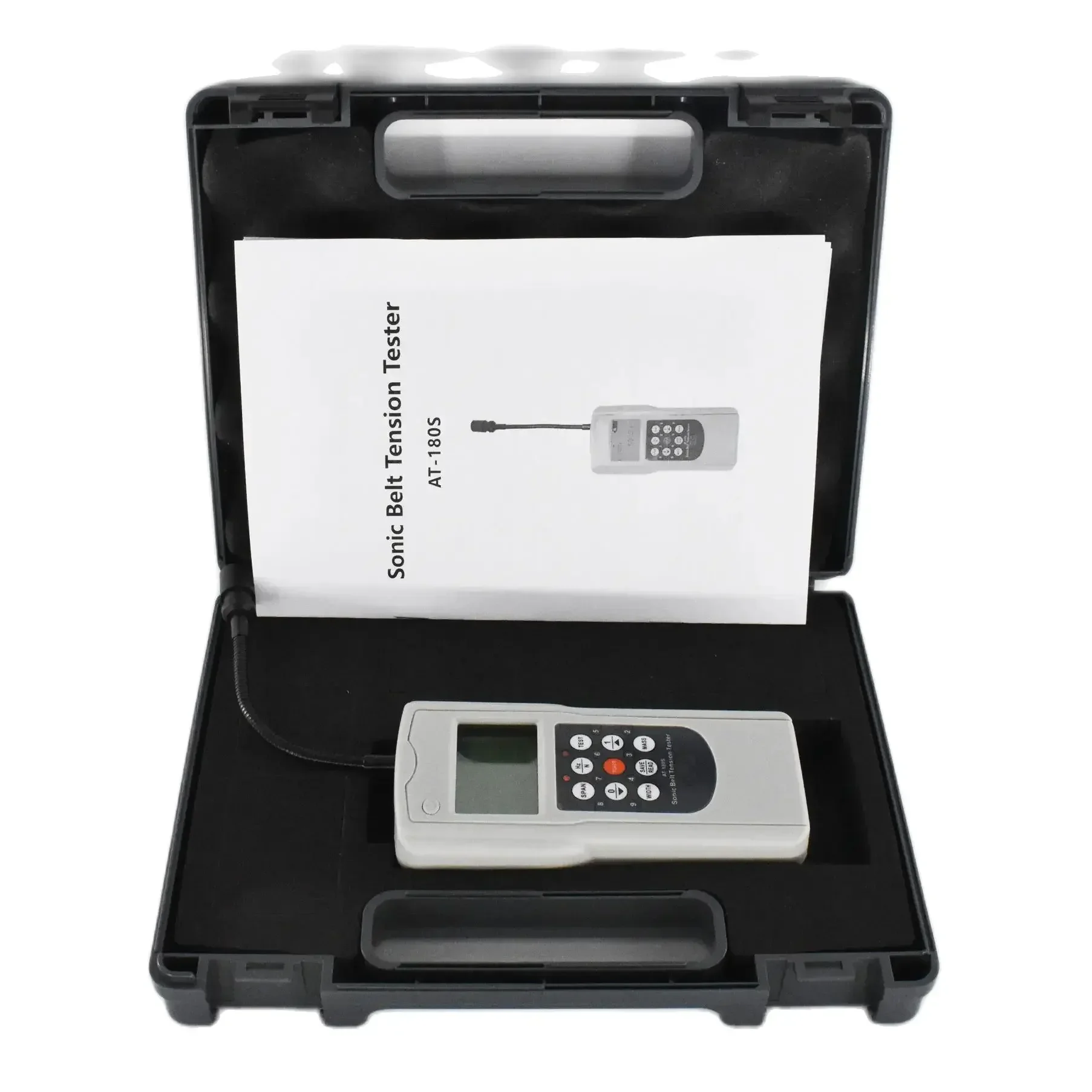 Portable AT-180S Sonic belt tension tester Digital Belt tension meter for vibration frequency transmission belt 10-680HZ