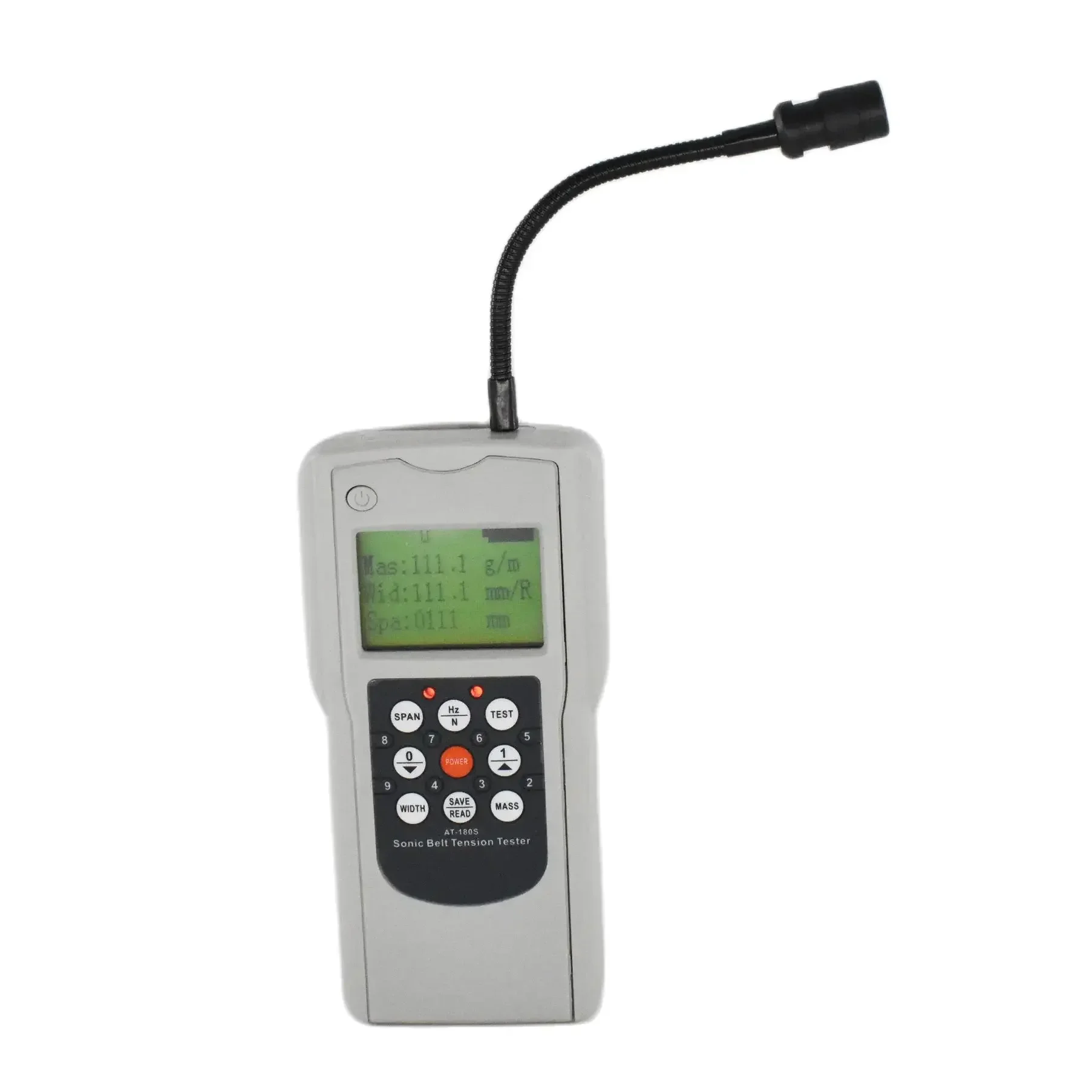 Portable AT-180S Sonic belt tension tester Digital Belt tension meter for vibration frequency transmission belt 10-680HZ